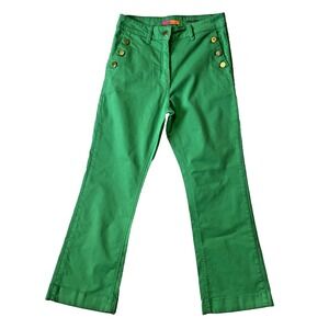 Vilagallo Made in Spain WMS Green Front Zip, Riveted Button Pockets, 28W x 26L